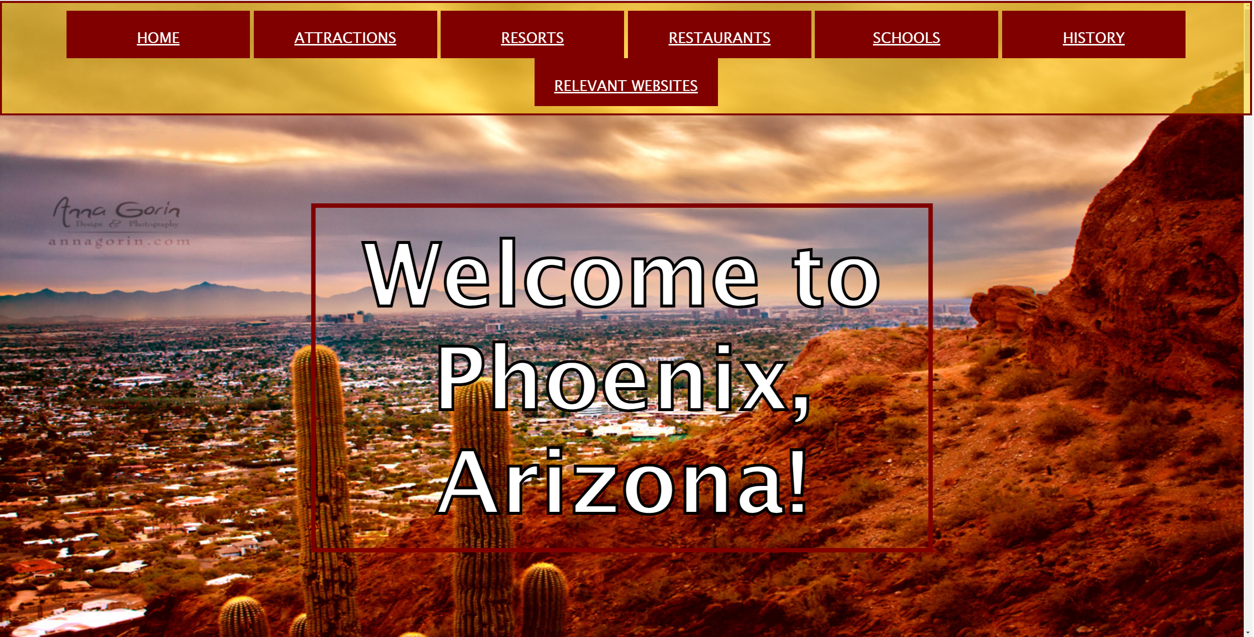 Picture of the homepage of all about phoenix